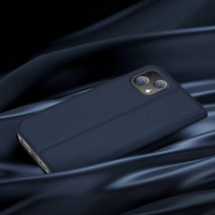 Apple iPhone 14 Plus Hülle Dux Ducis Leather Blau