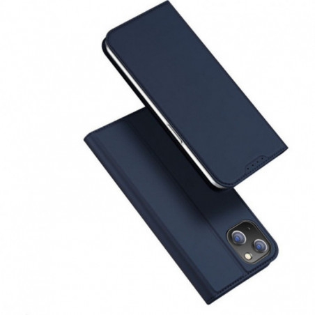 Apple iPhone 15 Plus Hülle Dux Ducis Leather Blau