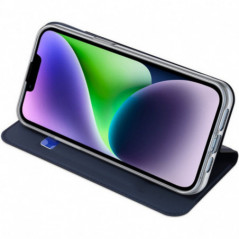 Apple iPhone 15 Plus Hülle Dux Ducis Leather Blau