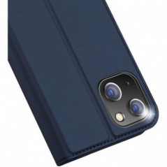 Apple iPhone 15 Plus Hülle Dux Ducis Leather Blau