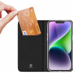 Apple iPhone 15 Plus Hülle Dux Ducis Leather Schwarz