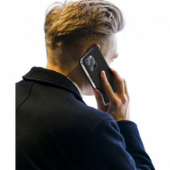 Apple iPhone 15 Pro Hülle Dux Ducis Leather Schwarz