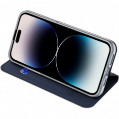 Apple iPhone 15 Pro Hülle Dux Ducis Leather Blau