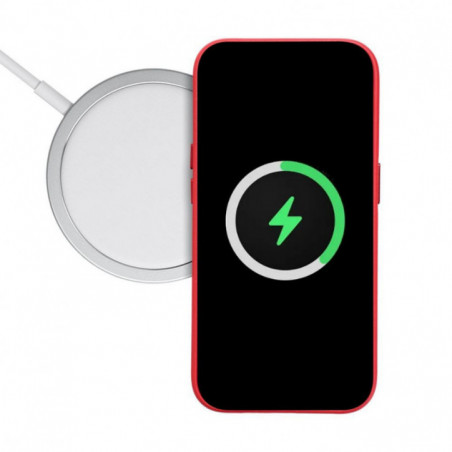 Samsung Galaxy S25 Plus Hülle Leather Mag Cover Elegant  MagSAFE  Rot