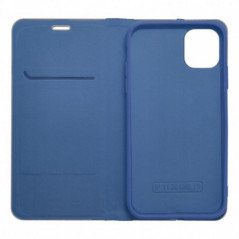 Apple iPhone 16e Book Handytaschen LUNA Book Carbon Kohlenstoff-Faser, Elegant  Blau
