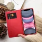 Apple iPhone 16e Book Handytaschen LUNA Book Carbon Kohlenstoff-Faser, Elegant  Rot