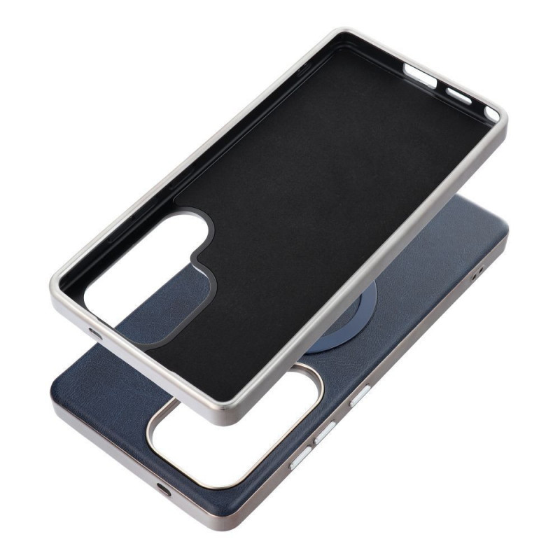 Samsung Galaxy S25 Hülle Gentleman Mag Cover Elegant  MagSAFE  Navy blau Samsung Galaxy S25 Hülle Gentleman Mag Cover Elegant  MagSAFE  Navy blau