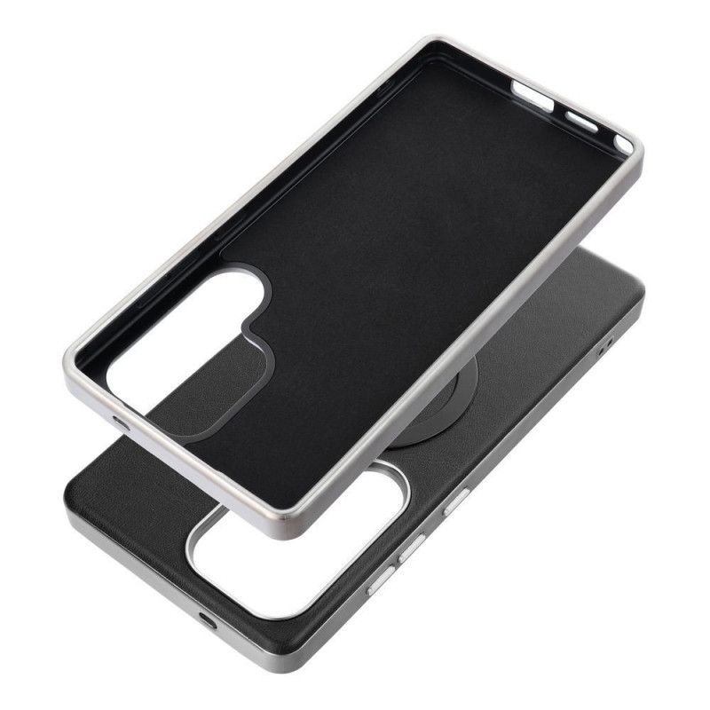Samsung Galaxy S25 Hülle Gentleman Mag Cover Elegant  MagSAFE  Schwarz Samsung Galaxy S25 Hülle Gentleman Mag Cover Elegant  MagSAFE  Schwarz
