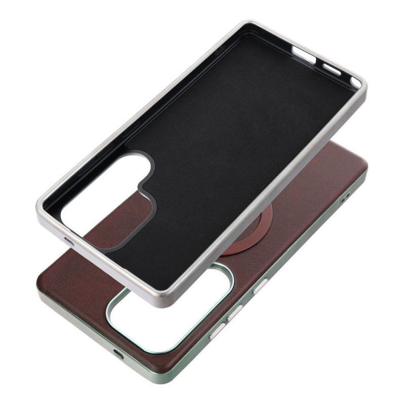 Samsung Galaxy S25 Hülle Gentleman Mag Cover Elegant  MagSAFE  Braun Samsung Galaxy S25 Hülle Gentleman Mag Cover Elegant  MagSAFE  Braun