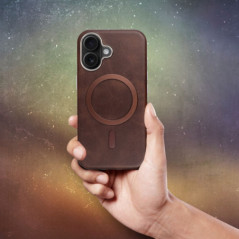 Apple iPhone 16e Hülle Gentleman Mag Cover Elegant  MagSAFE  Braun