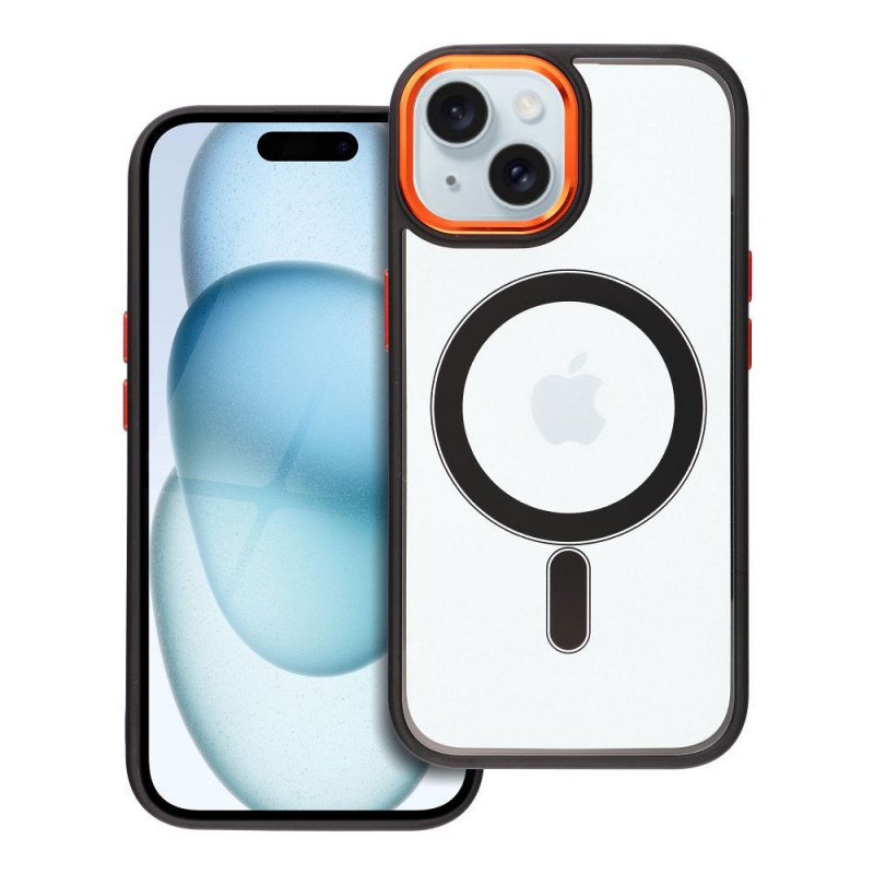 Apple iPhone 15 Hülle Color Edge Mag MagSAFE  Schwarz