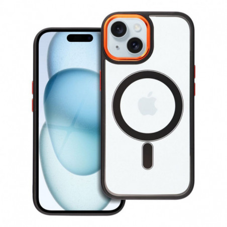 Apple iPhone 15 Hülle Color Edge Mag MagSAFE Schwarz