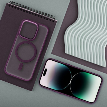 Samsung Galaxy S25 Plus Hülle Matte Mag Cove MagSAFE  Pflaumenrot