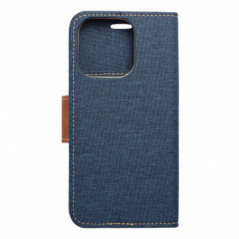 Apple iPhone 16 Pro Book Handytaschen CANVAS Book Navy blau