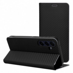XIAOMI Redmi 15C Book Handytaschen LUNA Book Carbon Kohlenstoff-Faser, Elegant  Schwarz