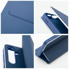 XIAOMI Redmi 15C Book Handytaschen LUNA Book Carbon Kohlenstoff-Faser, Elegant  Blau