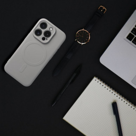 Apple iPhone 17 Pro Max Hülle Silicone Mag Cover MagSAFE  Titan