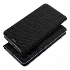 Samsung Galaxy S25 Edge Book Handytaschen LUNA Book Carbon Kohlenstoff-Faser, Elegant  Schwarz