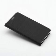 Samsung Galaxy S25 Edge Book Handytaschen LUNA Book Carbon Kohlenstoff-Faser, Elegant  Schwarz