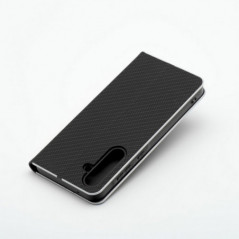 Samsung Galaxy S25 FE Book Handytaschen LUNA Book Carbon Kohlenstoff-Faser, Elegant  Schwarz