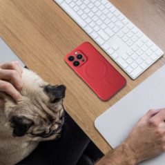 Samsung Galaxy S25 FE Hülle Silicone Mag Cover MagSAFE  Rot