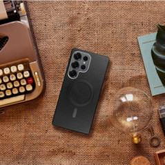 Samsung Galaxy S25 FE Hülle Gentleman Mag Cover Elegant  MagSAFE  Schwarz