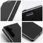 Samsung Galaxy A17 Book Handytaschen LUNA Book Carbon Kohlenstoff-Faser, Elegant  Schwarz