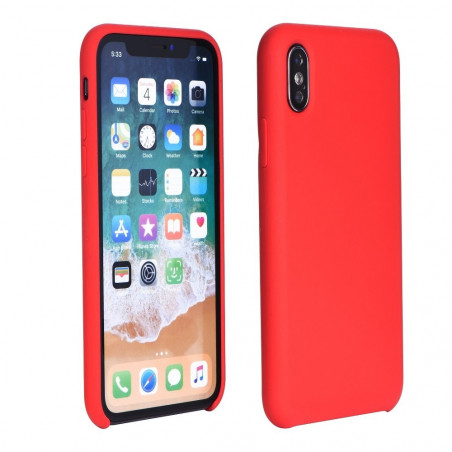 Forcell Silicone auf Apple iPhone 7 FORCELL Silikonhülle Rot