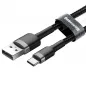 USB kabel Cafule Type C 3A 1M gray+black Schwarz