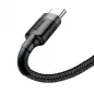 USB kabel Cafule Type C 3A 1M gray+black Schwarz