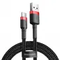 USB kabel Cafule Type C 3A red+red Schwarz