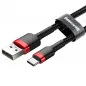 USB kabel Cafule Type C 3A red+red Schwarz