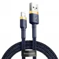 Cafule for iPhone Lightning 8-pin 2.4A 1M Gold+Blue Blau