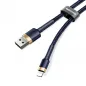 Cafule for iPhone Lightning 8-pin 2.4A 1M Gold+Blue Blau