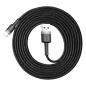 Cafule for iPhone Lightning 8-pin 2A 3 meter Gray+Black Weiß