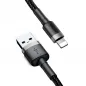 Cafule for iPhone Lightning 8-pin 2A 3 meter Gray+Black Weiß