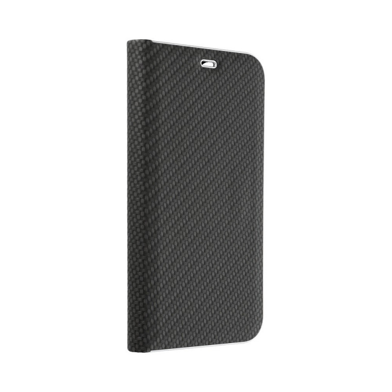 Samsung Galaxy S21 5G Book Handytaschen LUNA Book Carbon Kohlenstoff-Faser, Elegant  Schwarz 