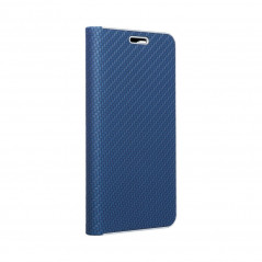 Samsung Galaxy S21 5G Book Handytaschen LUNA Book Carbon Kohlenstoff-Faser, Elegant  Blau 