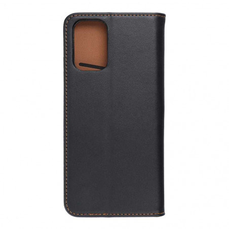 XIAOMI Redmi Note 10S Book Handytaschen Leather case SMART PRO Elegant  Schwarz 