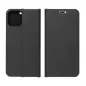 Apple iPhone 13 Pro Book Handytaschen LUNA Book Carbon Kohlenstoff-Faser, Elegant  Schwarz 