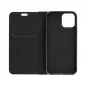 Apple iPhone 13 Pro Book Handytaschen LUNA Book Carbon Kohlenstoff-Faser, Elegant  Schwarz 