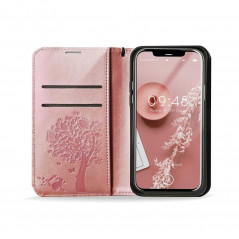 Apple iPhone 13 Pro Max Book Handytaschen MEZZO Book Baum  Roségold 