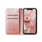 MEZZO Book auf Apple iPhone 13 mini FORCELL Brieftaschenetui Rosa