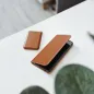 Apple iPhone 13 mini Book Handytaschen Leather case SMART PRO Elegant  Braun 